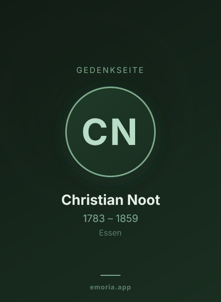 Gedenkportrait von Christian Noot