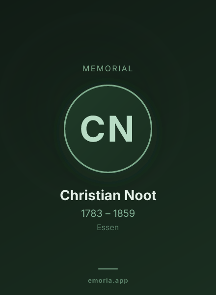 Memorial portrait of Christian Noot