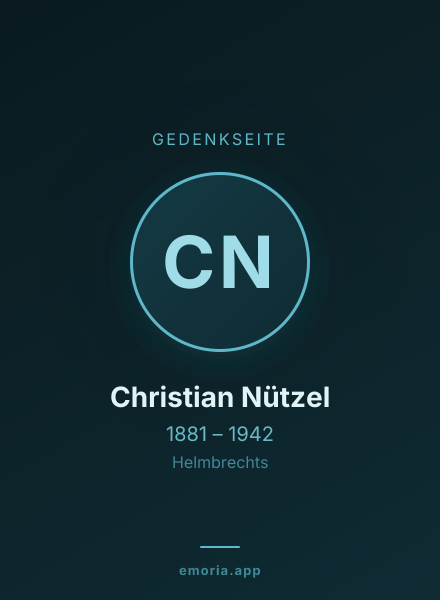 Gedenkportrait von Christian Nützel