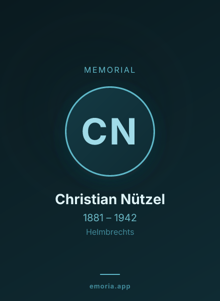 Memorial portrait of Christian Nützel