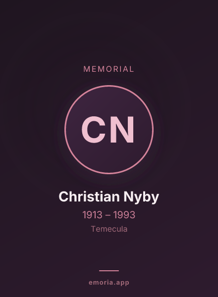 Memorial portrait of Christian Nyby