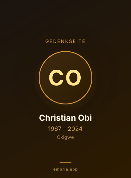 Gedenkportrait von Christian Obi