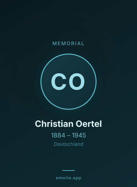 Memorial portrait of Christian Oertel