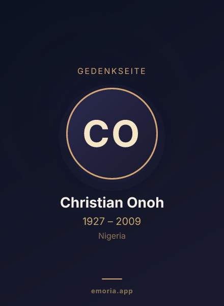 Gedenkportrait von Christian Onoh