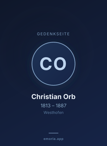 Gedenkportrait von Christian Orb