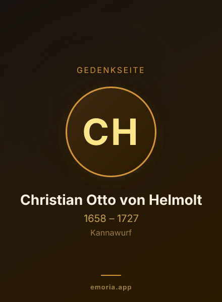 Gedenkportrait von Christian Otto von Helmolt