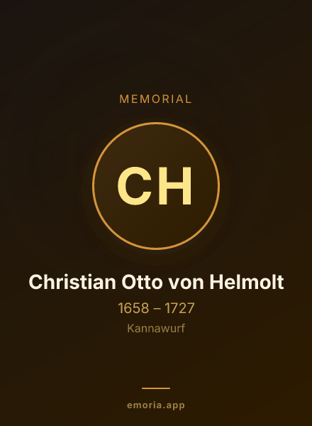 Memorial portrait of Christian Otto von Helmolt