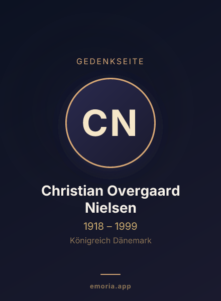 Gedenkportrait von Christian Overgaard Nielsen