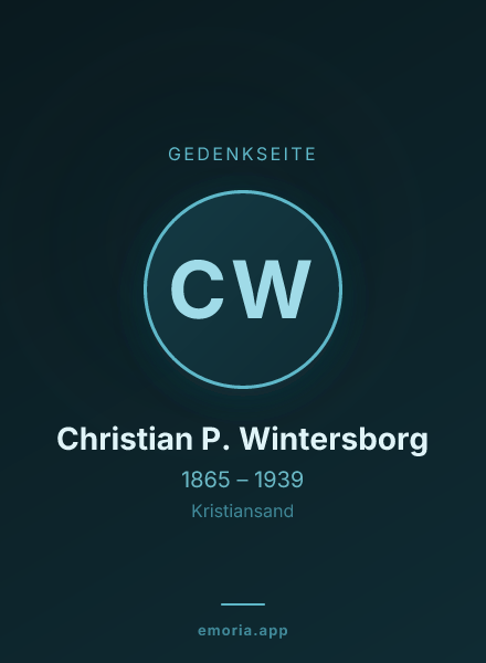 Gedenkportrait von Christian P. Wintersborg