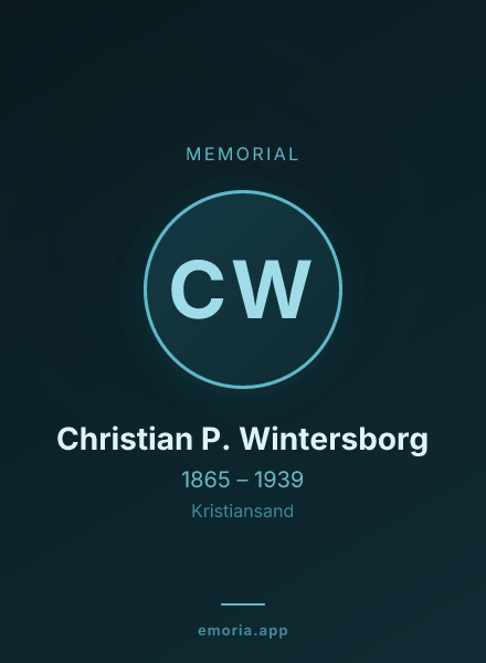 Memorial portrait of Christian P. Wintersborg