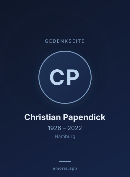 Gedenkportrait von Christian Papendick
