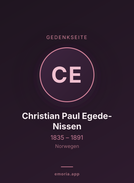 Gedenkportrait von Christian Paul Egede-Nissen