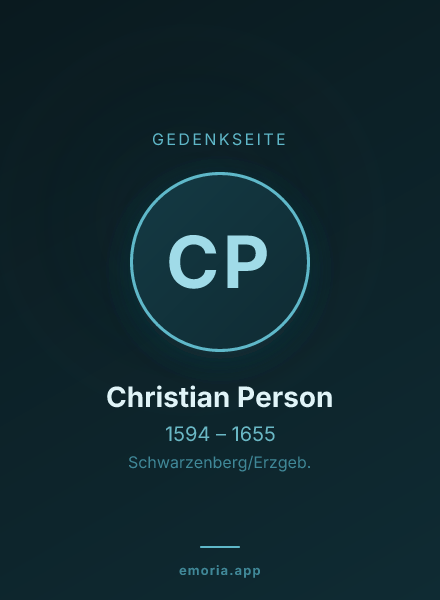Gedenkportrait von Christian Person