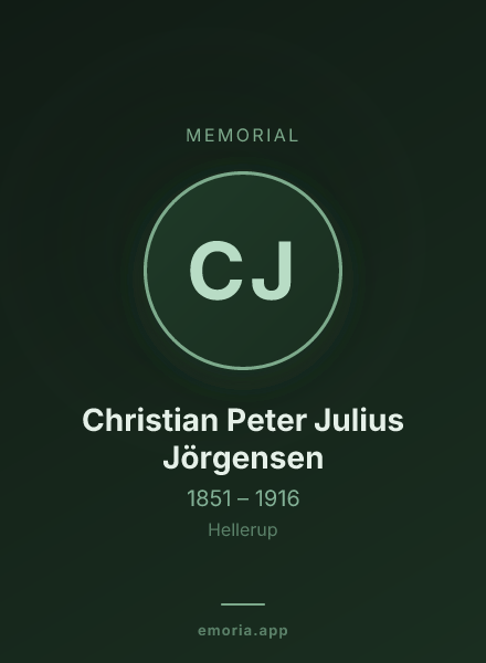 Memorial portrait of Christian Peter Julius Jörgensen