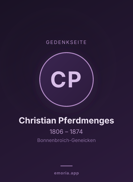 Gedenkportrait von Christian Pferdmenges