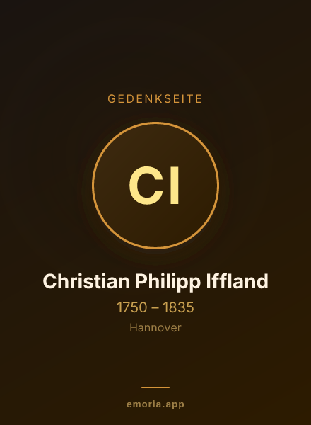 Gedenkportrait von Christian Philipp Iffland