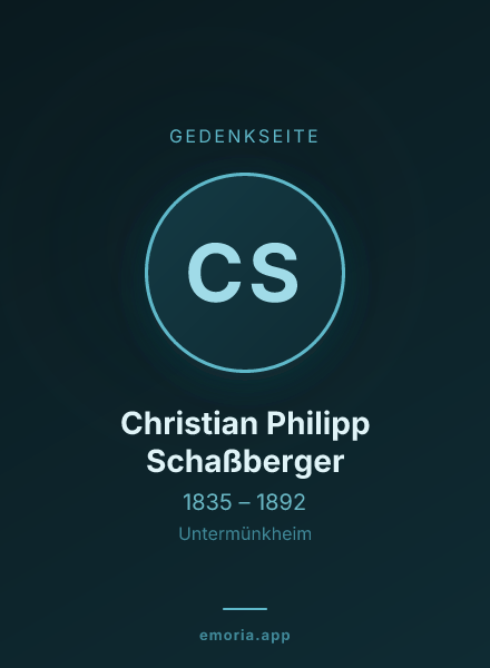 Gedenkportrait von Christian Philipp Schaßberger