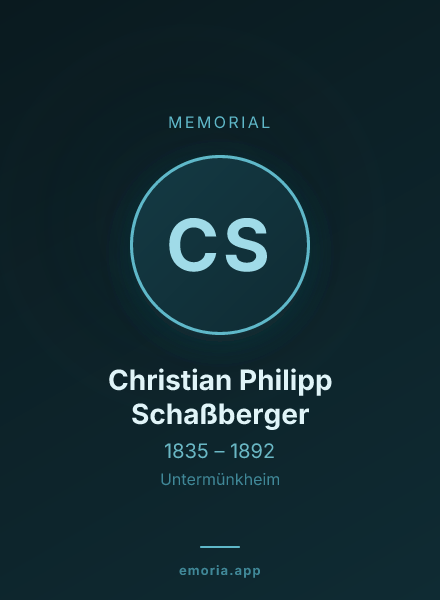 Memorial portrait of Christian Philipp Schaßberger