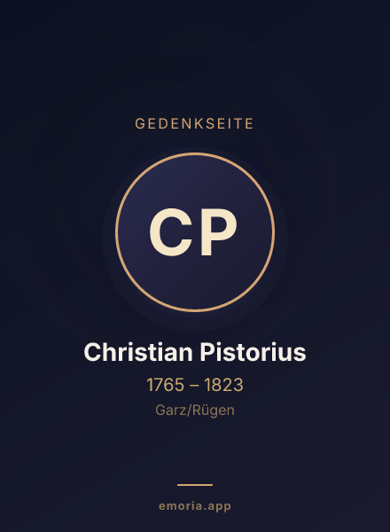 Gedenkportrait von Christian Pistorius
