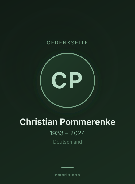 Gedenkportrait von Christian Pommerenke