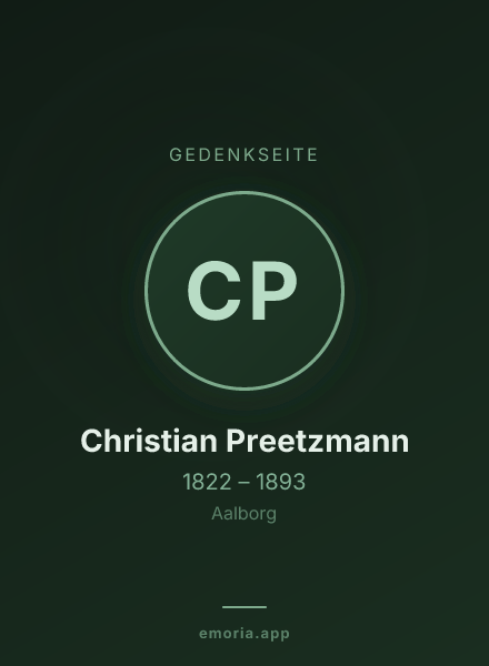 Gedenkportrait von Christian Preetzmann