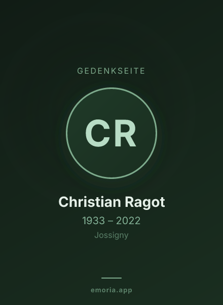 Gedenkportrait von Christian Ragot