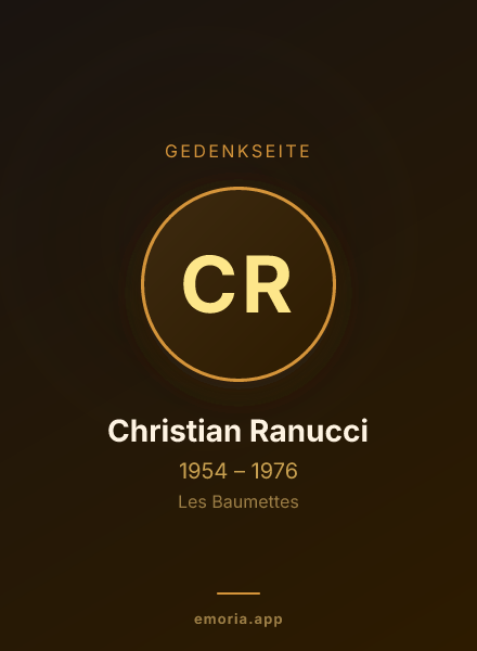 Gedenkportrait von Christian Ranucci