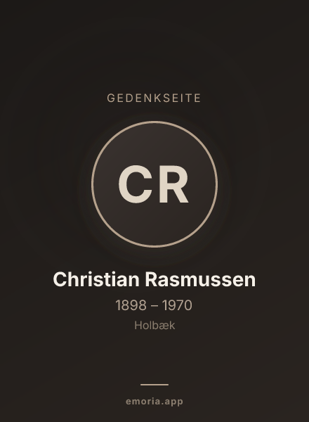 Gedenkportrait von Christian Rasmussen
