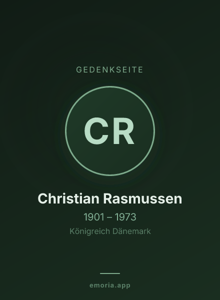 Gedenkportrait von Christian Rasmussen