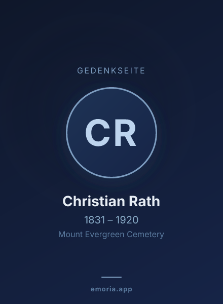 Gedenkportrait von Christian Rath