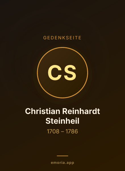 Gedenkportrait von Christian Reinhardt Steinheil