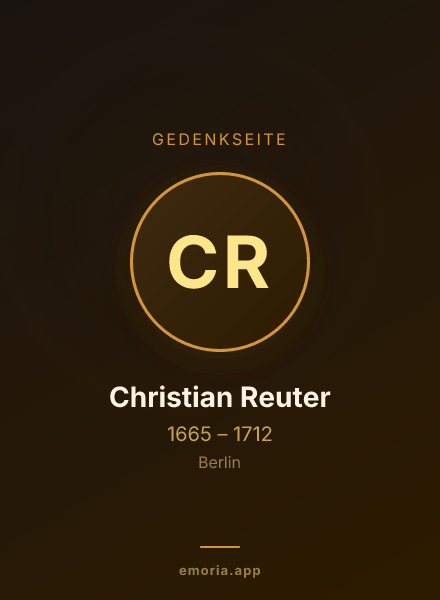 Gedenkportrait von Christian Reuter