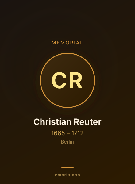 Memorial portrait of Christian Reuter