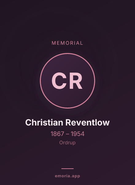 Memorial portrait of Christian Reventlow
