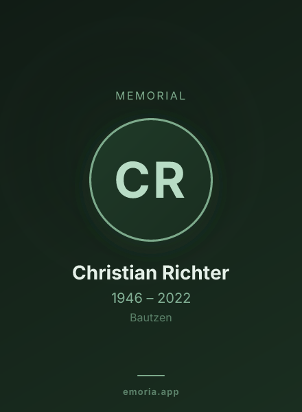 Memorial portrait of Christian Richter