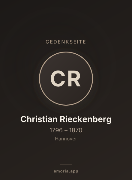 Gedenkportrait von Christian Rieckenberg
