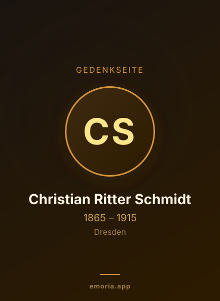 Gedenkportrait von Christian Ritter Schmidt