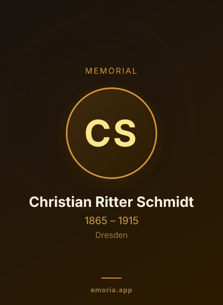 Memorial portrait of Christian Ritter Schmidt