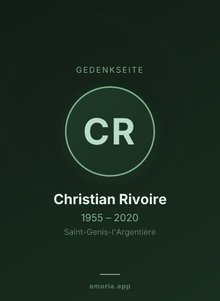 Gedenkportrait von Christian Rivoire