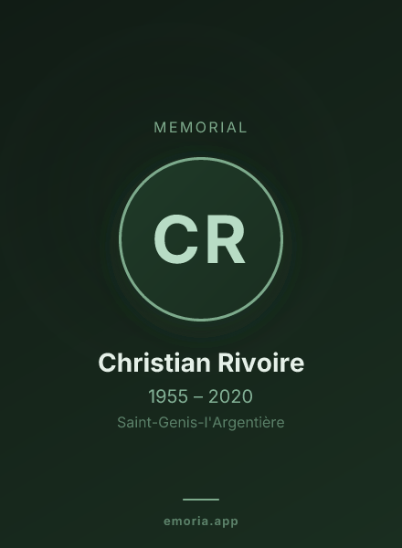 Memorial portrait of Christian Rivoire