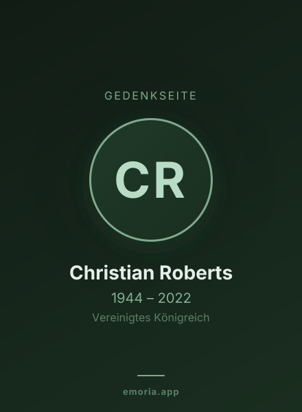 Gedenkportrait von Christian Roberts