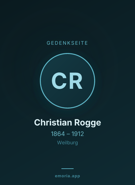 Gedenkportrait von Christian Rogge