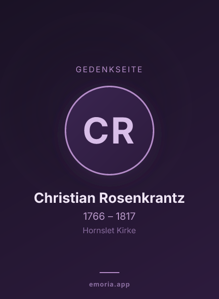Gedenkportrait von Christian Rosenkrantz