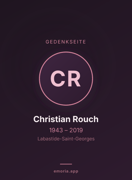 Gedenkportrait von Christian Rouch
