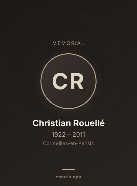 Memorial portrait of Christian Rouellé
