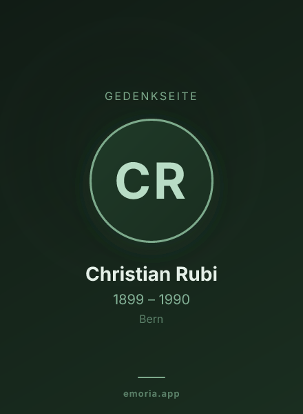 Gedenkportrait von Christian Rubi