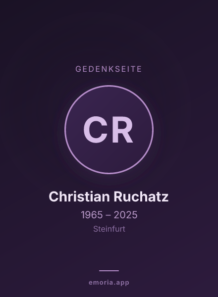 Gedenkportrait von Christian Ruchatz