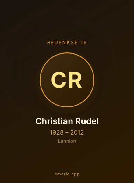 Gedenkportrait von Christian Rudel