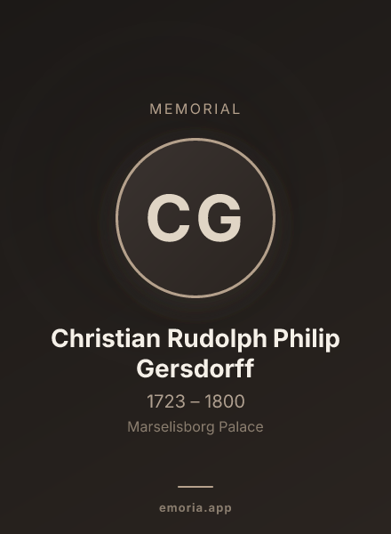 Memorial portrait of Christian Rudolph Philip Gersdorff