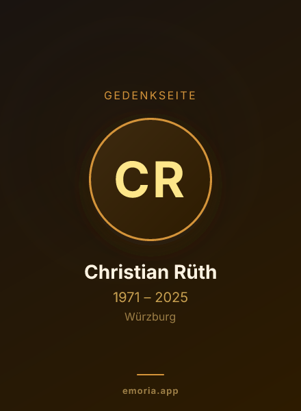 Gedenkportrait von Christian Rüth